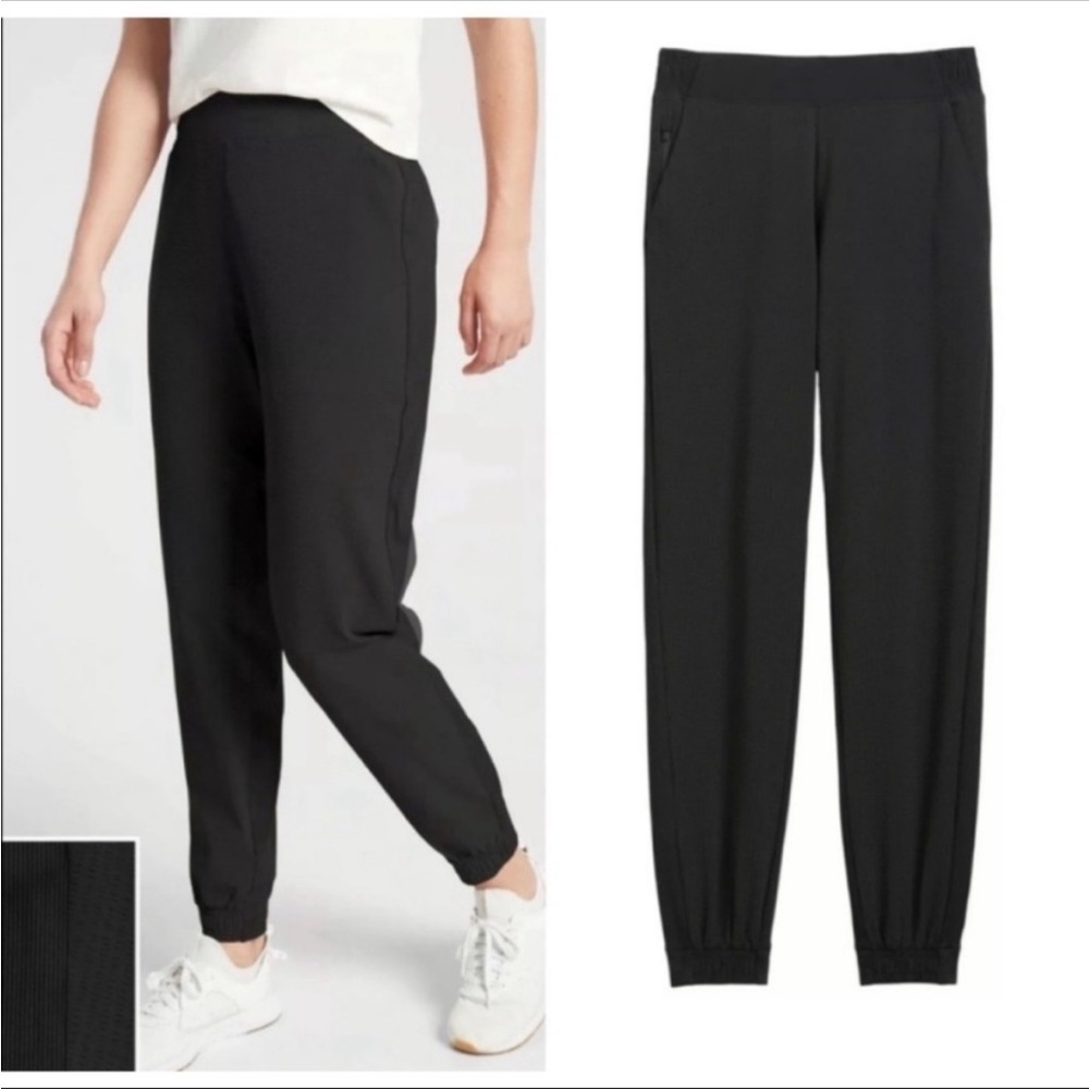 Athleta Textured Brooklyn Jogger Black 0P